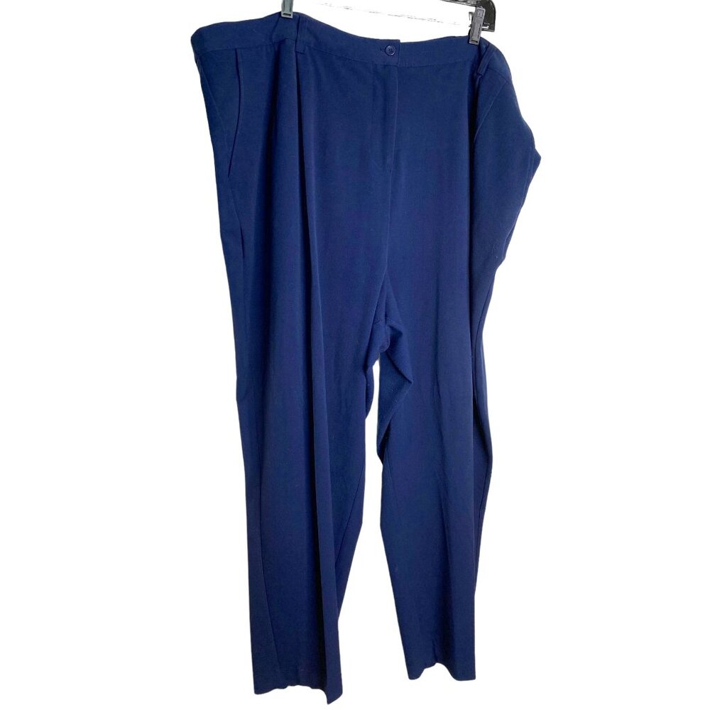Silhouette Womens Navy Blue Dress Pleated Pants Size 26W Career Office Capsule